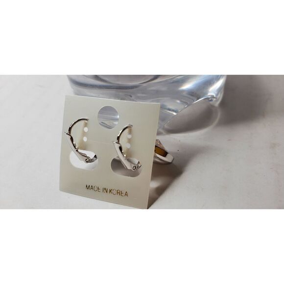 Swarovski Element Earrings Brown Round NWT! 15mm Wedding. Dangle Party Sparkling - Picture 4 of 5